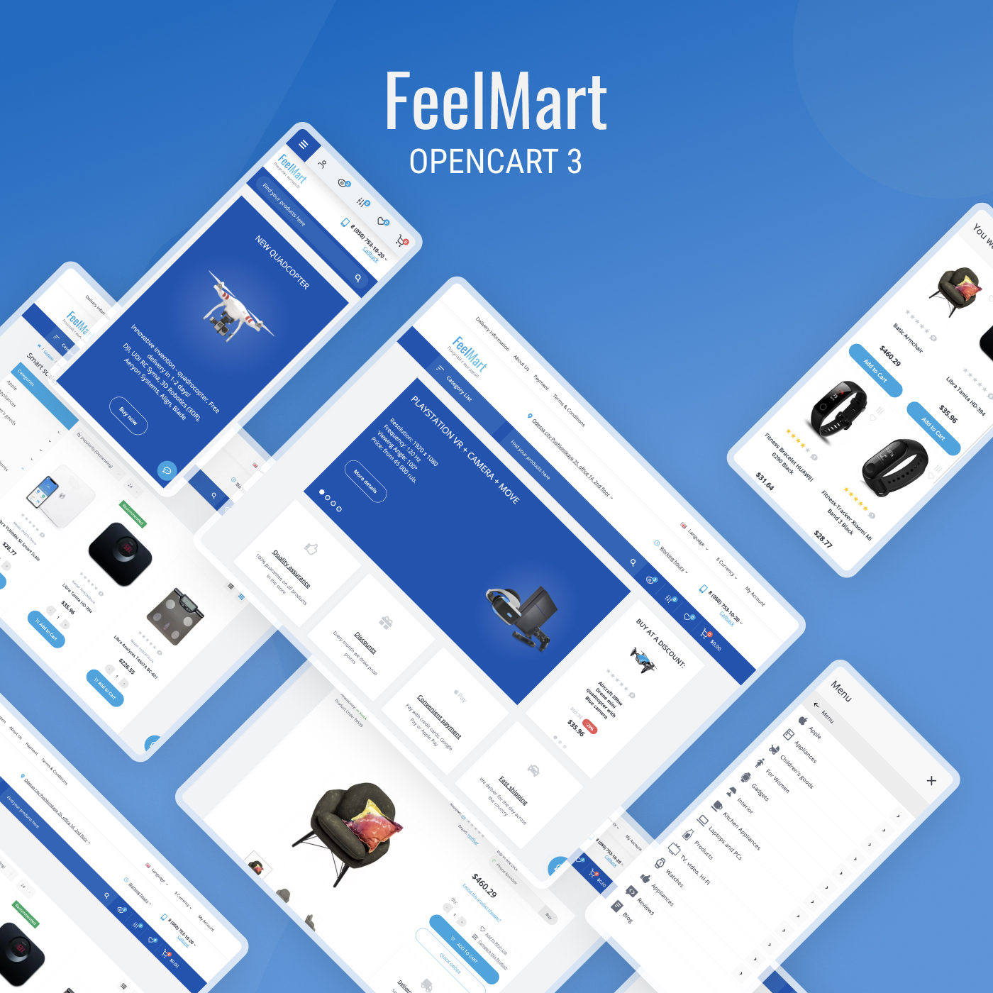 FeelMart - адаптивный универсальный шаблон