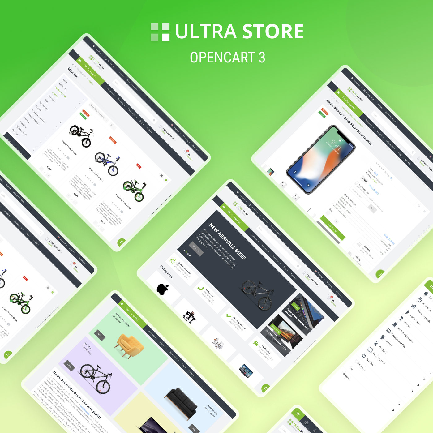 UltraStore - адаптивный универсальный шаблон